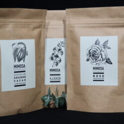 Mimosa Bath Salt sachets, made in Castlemaine