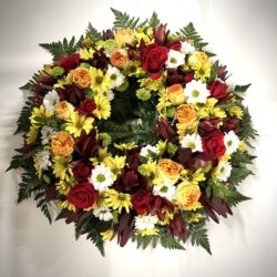 Red,Orange,Yellow,white  Wreath (Large)