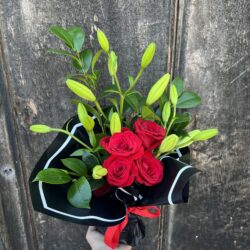 Roses and Lilly Arrangement